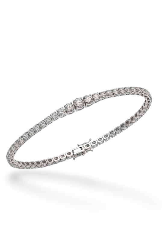 Silver Crystal Tennis Bracelet