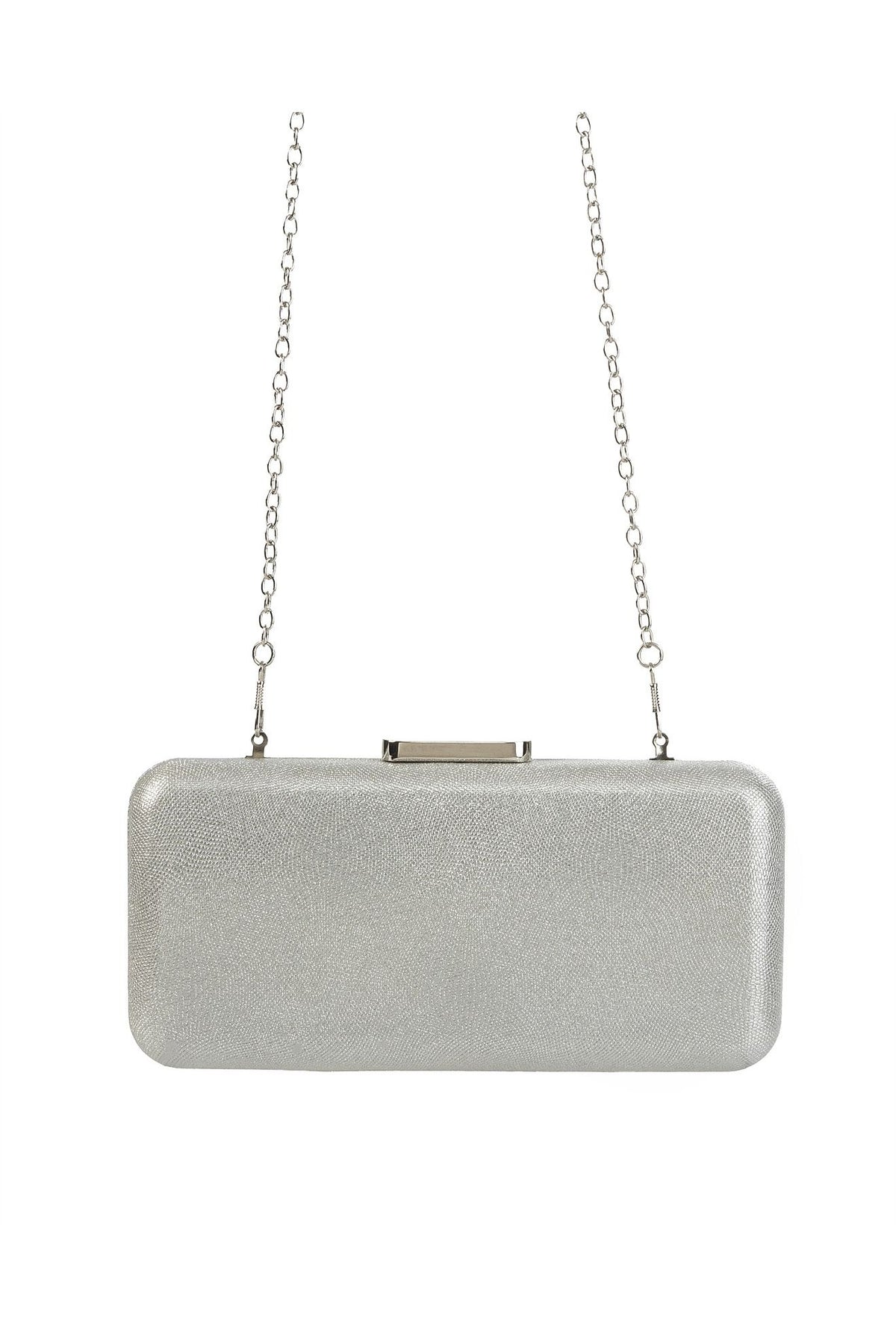GREGORY LADNER | JEANNIE METALLIC BOX CLUTCH BAG