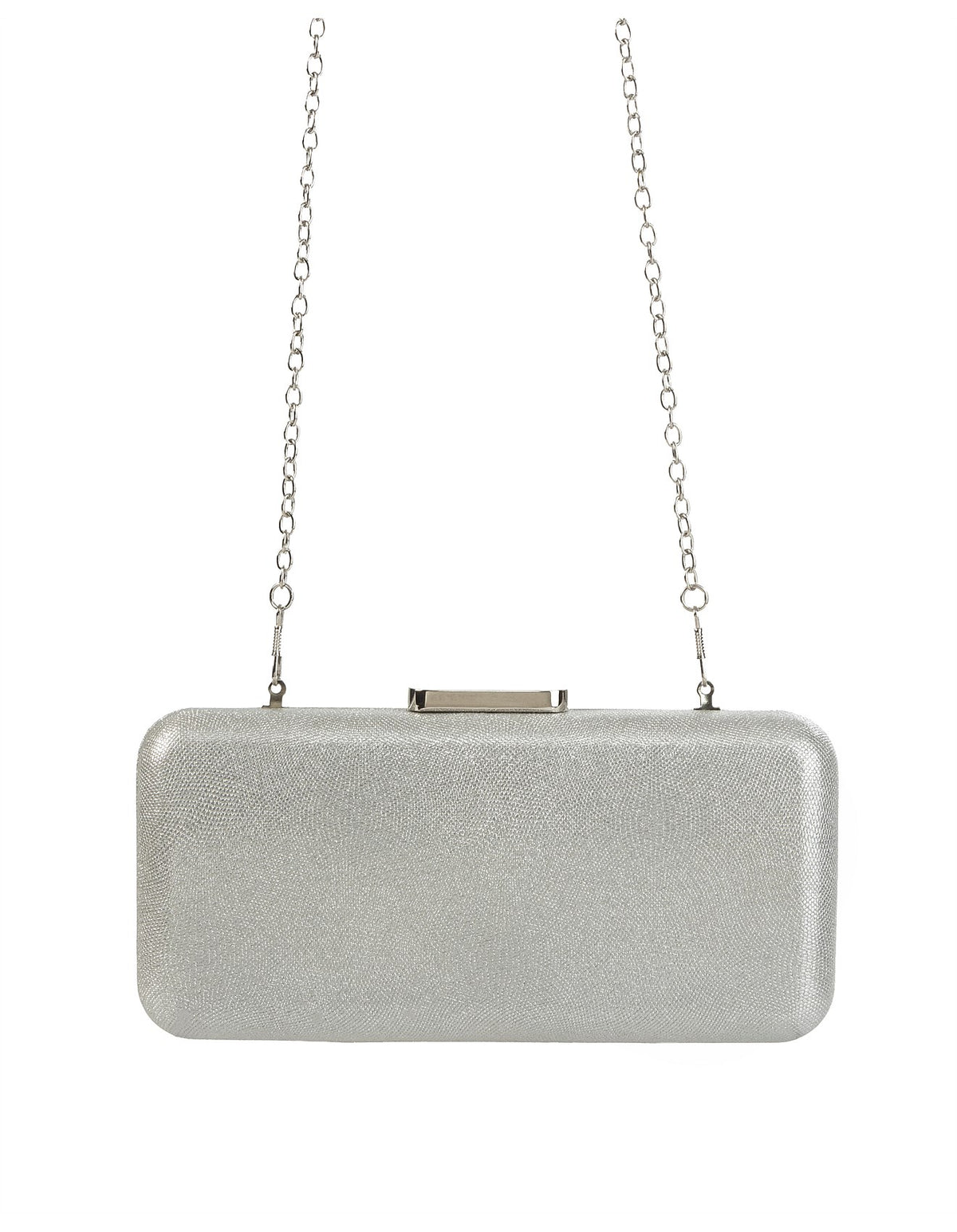 GREGORY LADNER | JEANNIE METALLIC BOX CLUTCH BAG