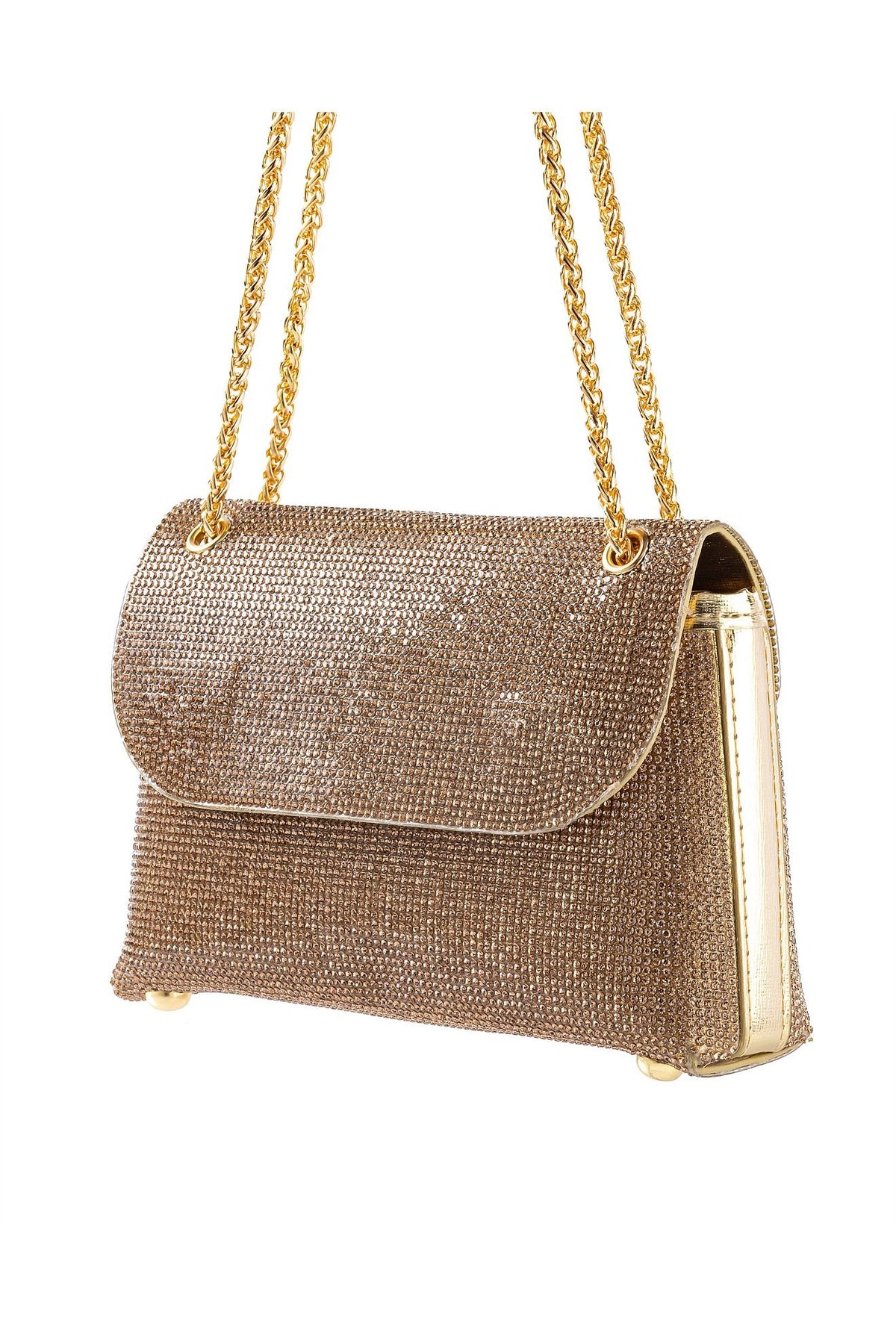 GREGORY LADNER | CRYSTAL SPARKLE SHOULDER CHAIN EVENING BAG