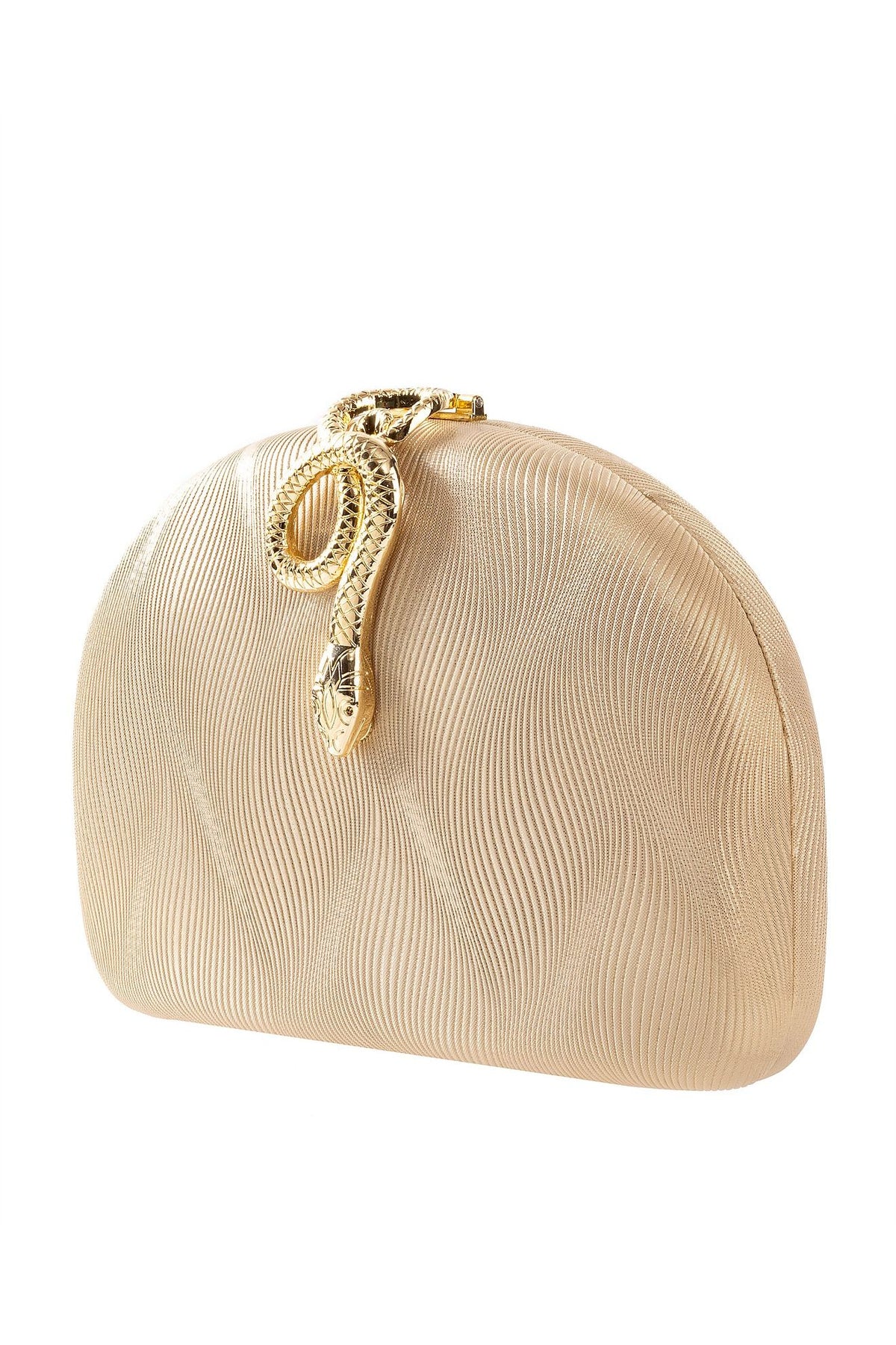 GREGORY LADNER | PU CLUTCH WITH SNAKE CLASP - Gold