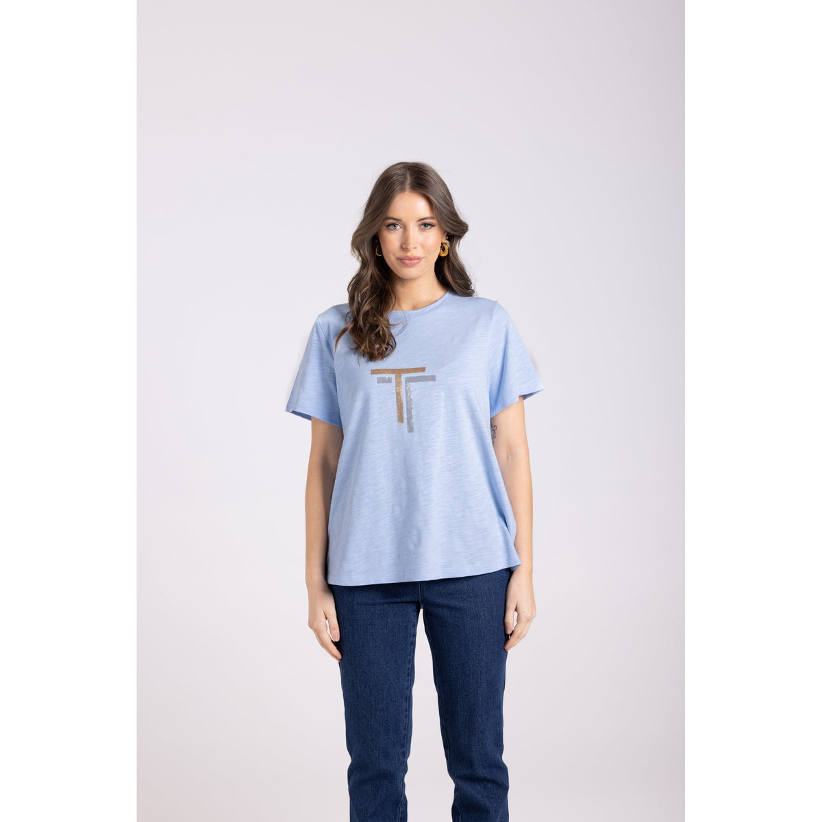 TWO T's | CREW T-SHIRT - Powder Blue