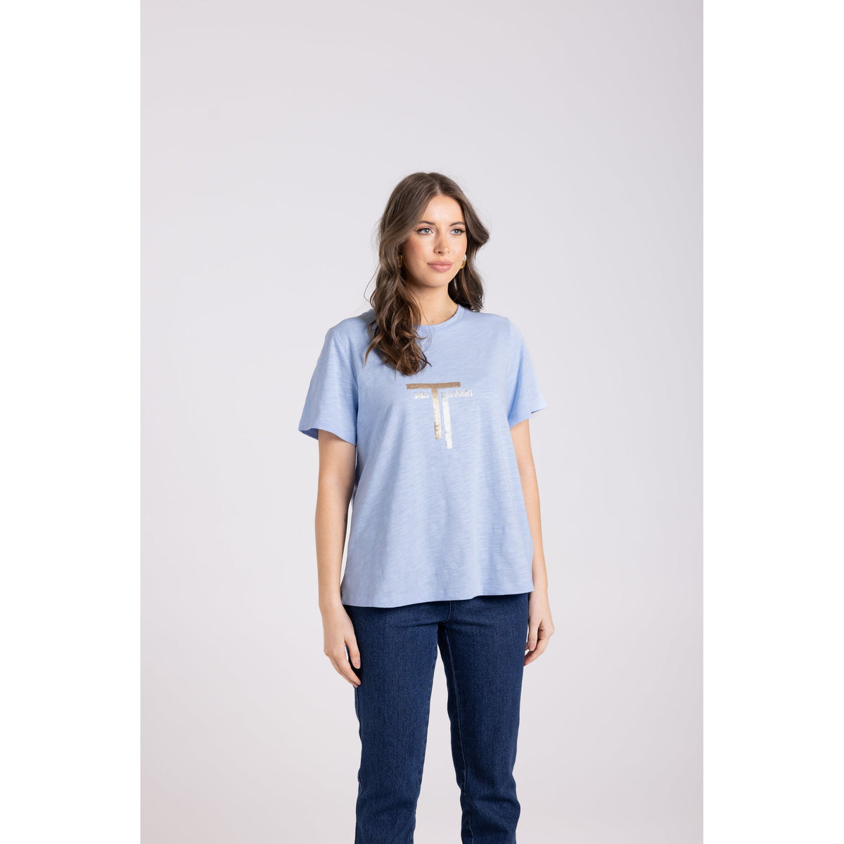 TWO T's | CREW T-SHIRT - Powder Blue
