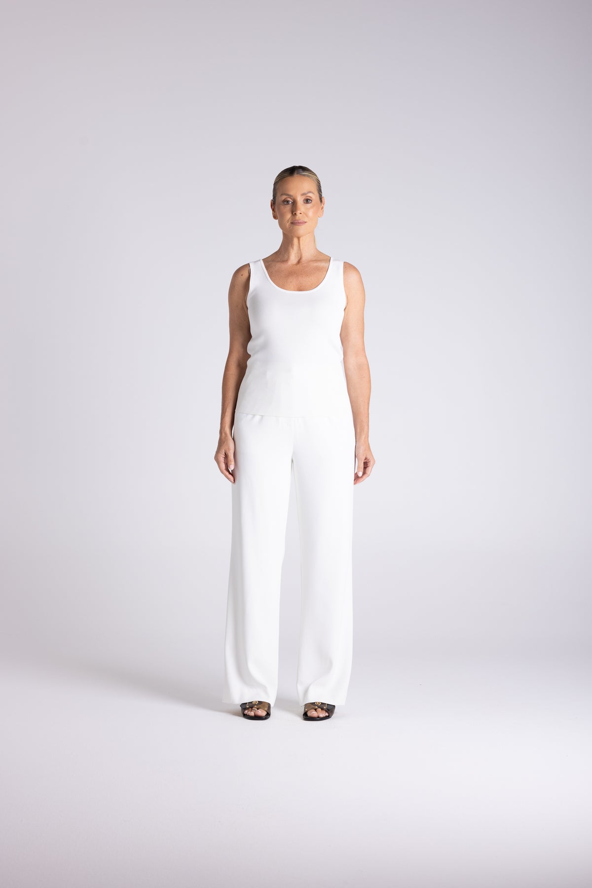 Two T's | Knit Tank - White