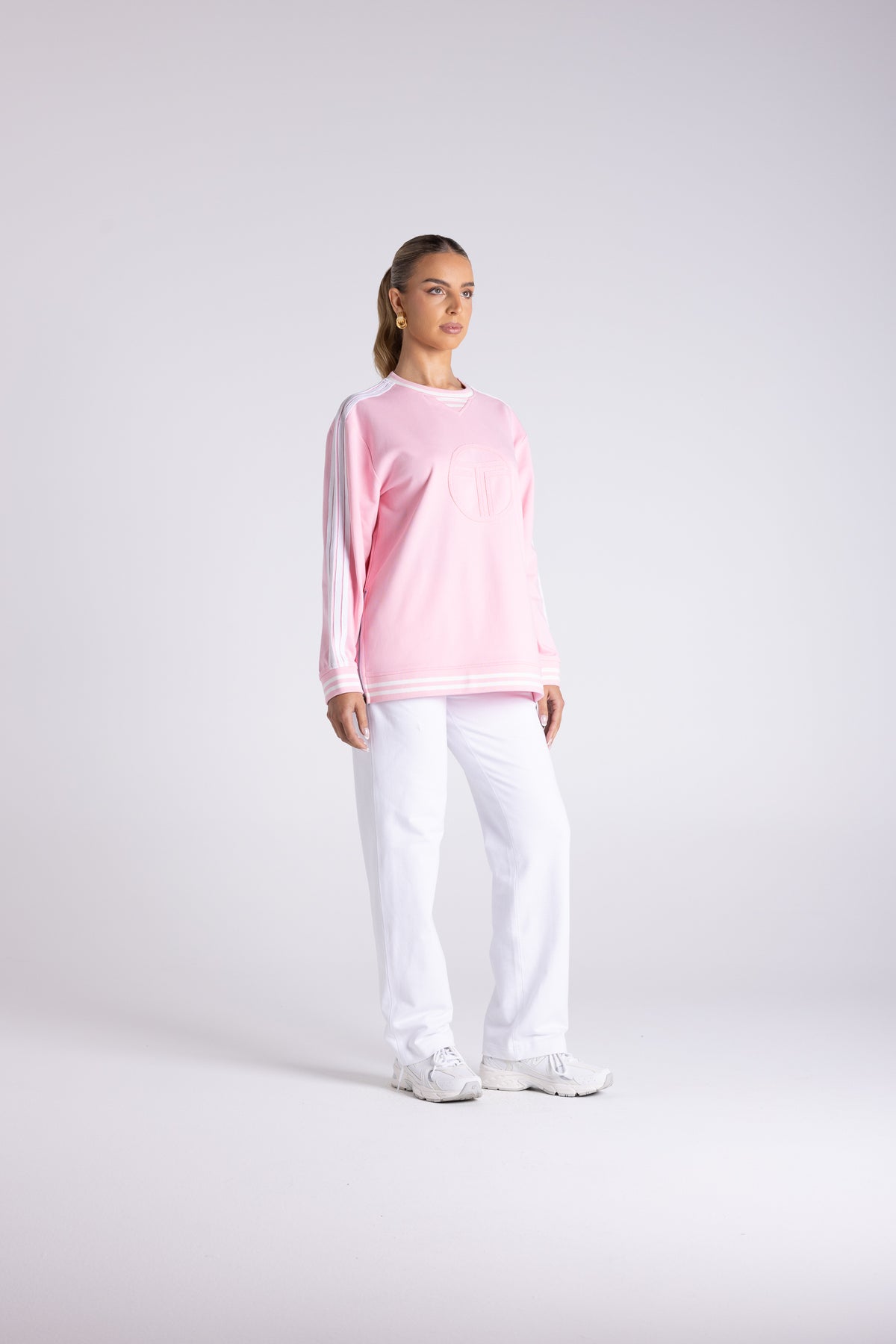 Two T's | Mia Logo Sweat - Pink
