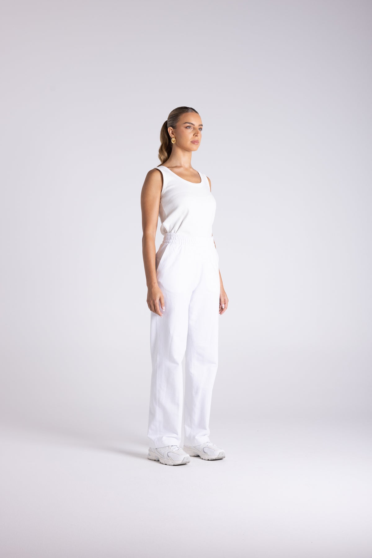 Two T's | Sweat Pant - White