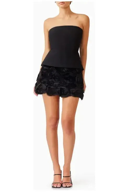 red and black lace mini dress Elliatt Indium Mini Dress In Black main image 0