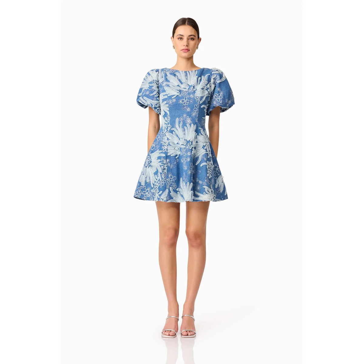 ELLIATT | ANNAELIESE A - LINE MINI DRESS BLUEIVORY