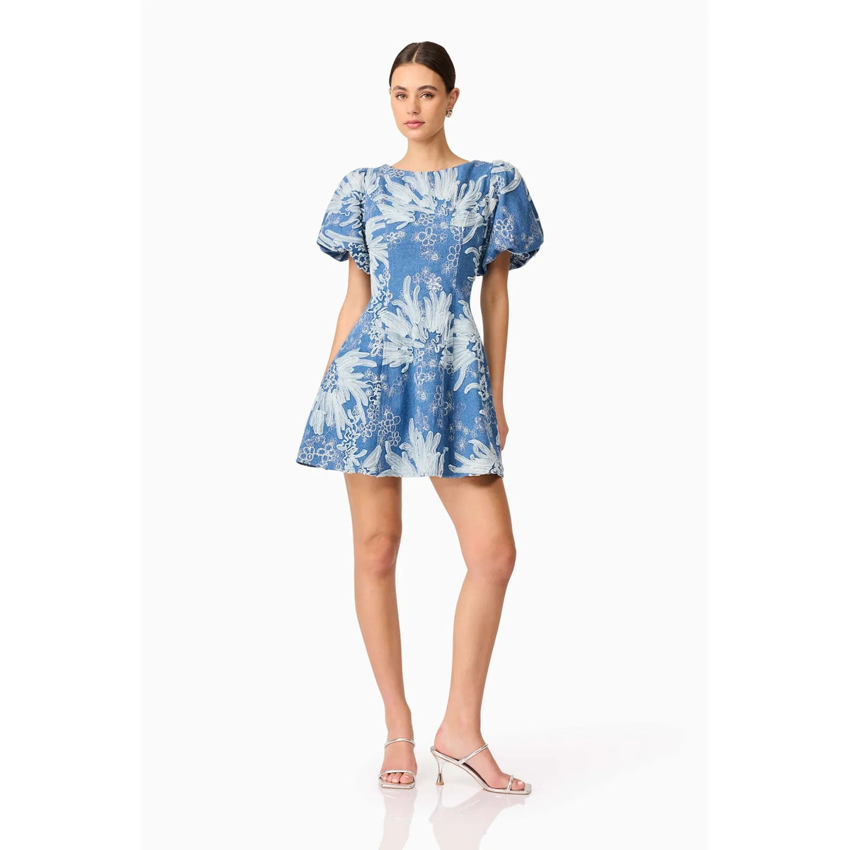 ELLIATT | ANNAELIESE A - LINE MINI DRESS BLUEIVORY