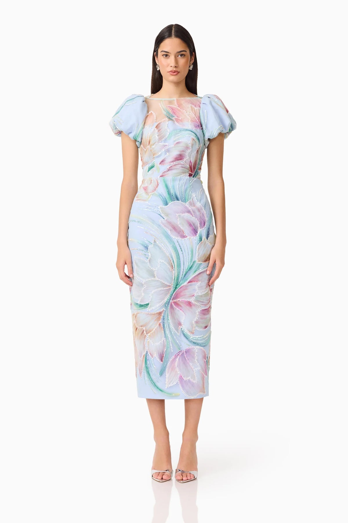 ELLIATT | PRISELLE PUFF SLEEVE MIDI DRESS