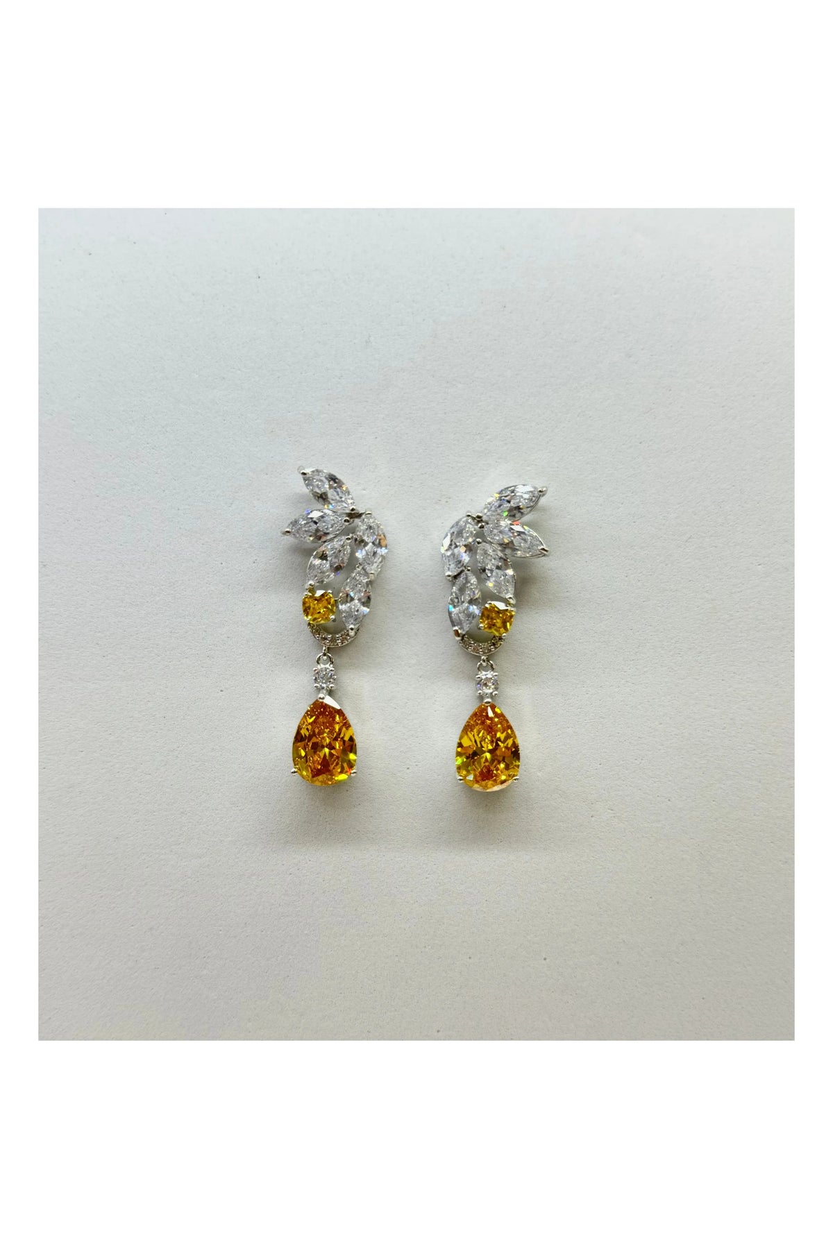 VIVIANNE | DROP EARRING - Marigold/Silver