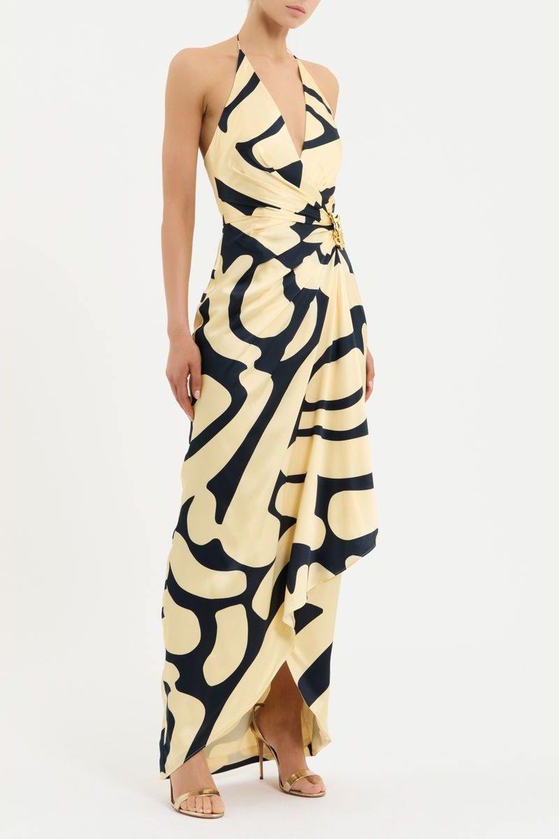 REBECCA VALLANCE | DUNE V-NECK MAXI DRESS