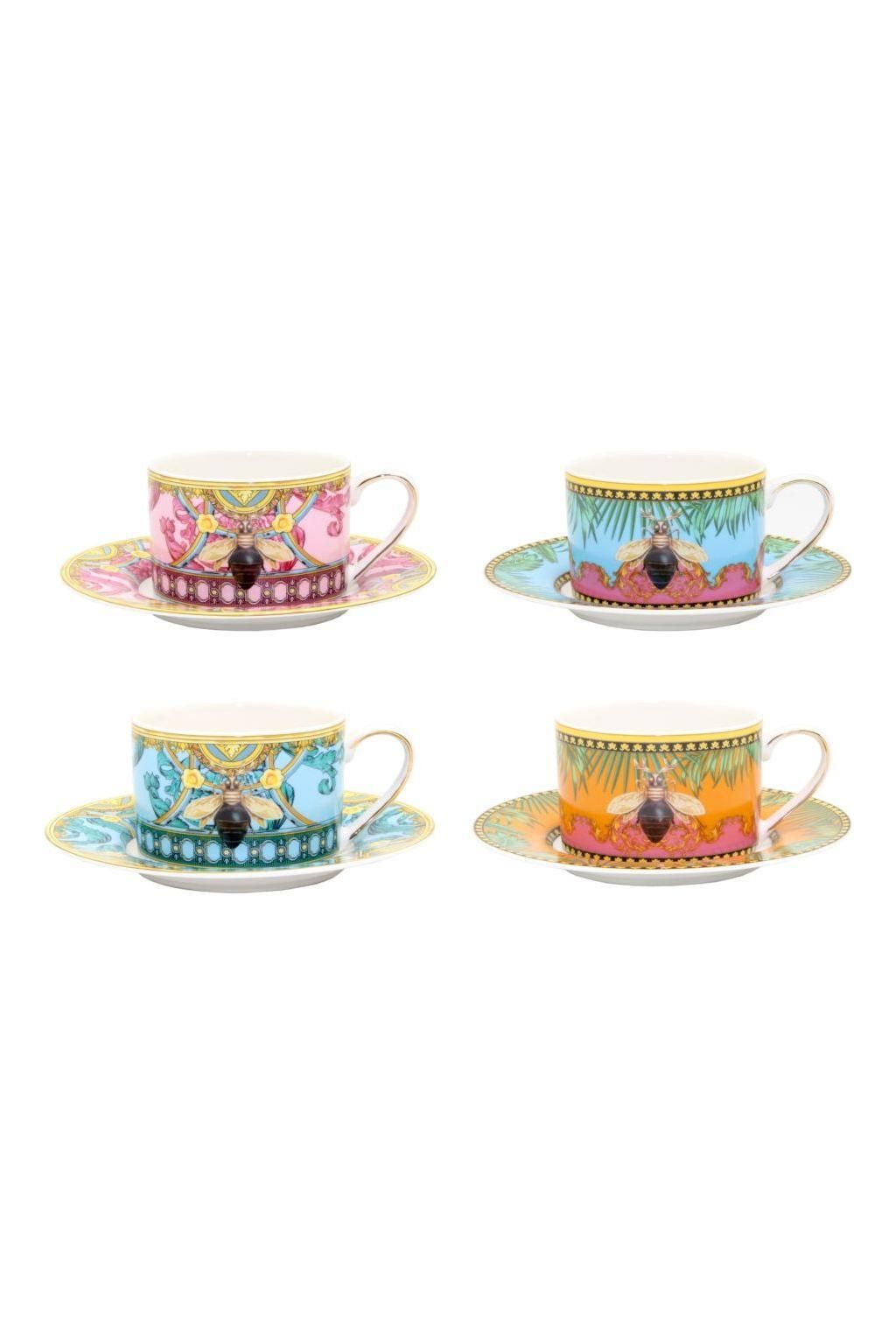 CUP & SAUCER | Bee 4 pc set