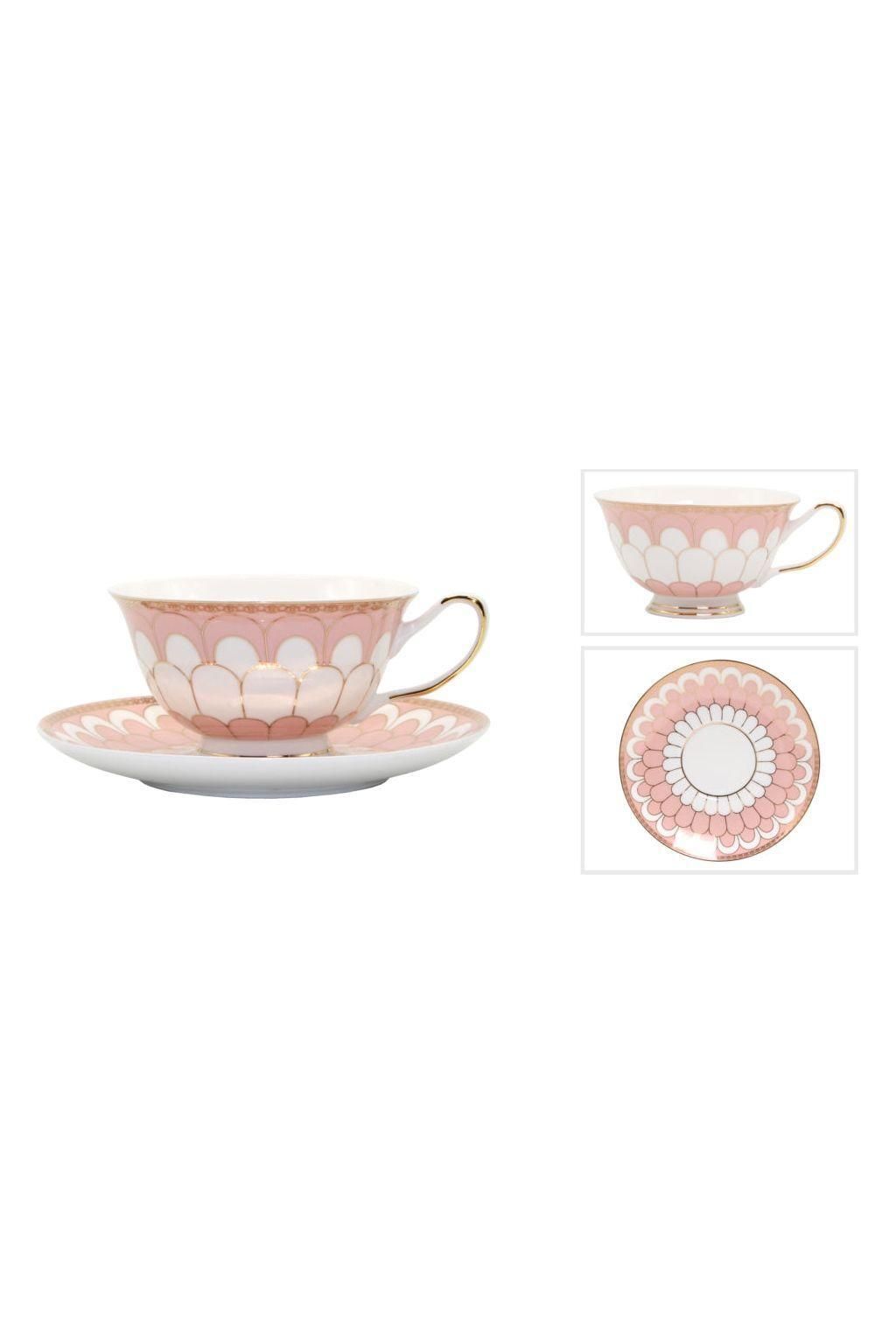 CUP & SAUCER | Pink Scallop