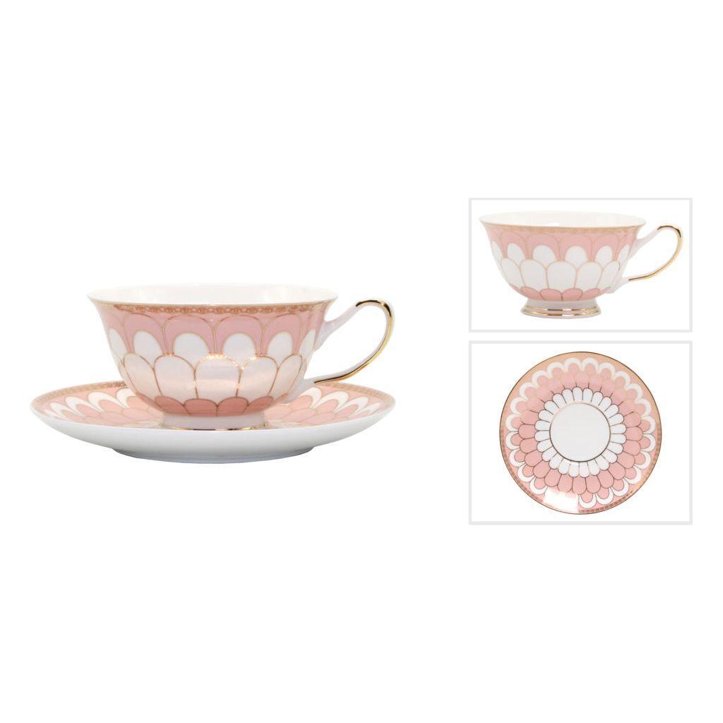 CUP & SAUCER | Pink Scallop