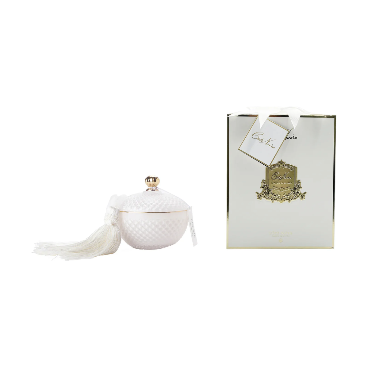 COTE NOIRE | ROUND ART DECO - WHITE