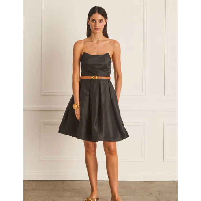 AQUA BLU | SIMONE MINI DRESS - Black