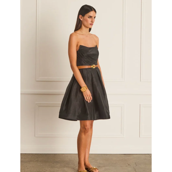 AQUA BLU | SIMONE MINI DRESS - Black