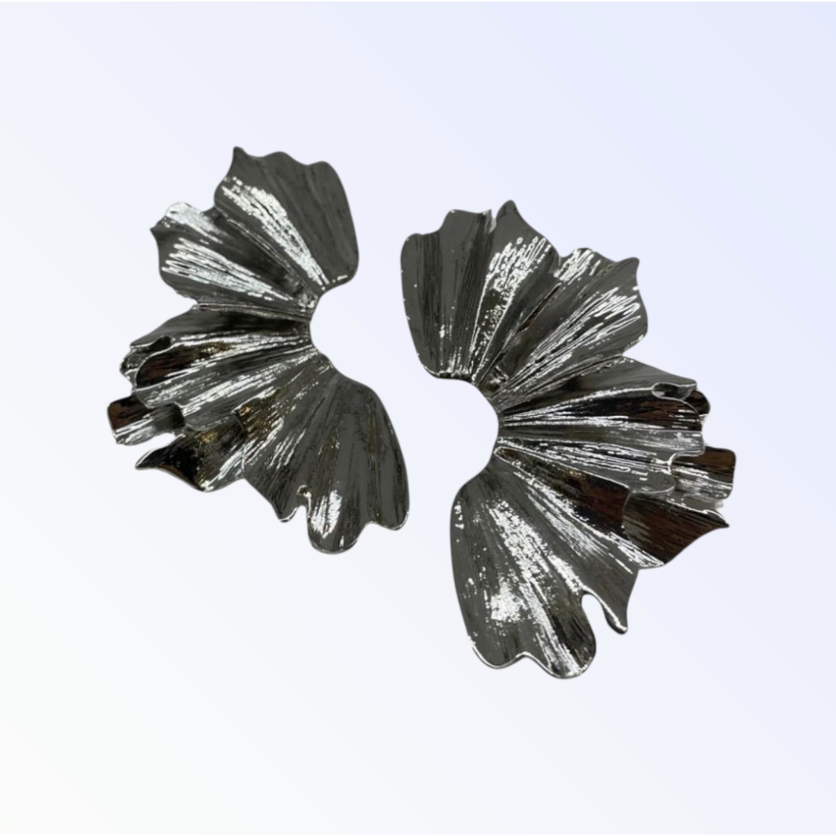 REBECCA | TEXTURED EARRING - Silver