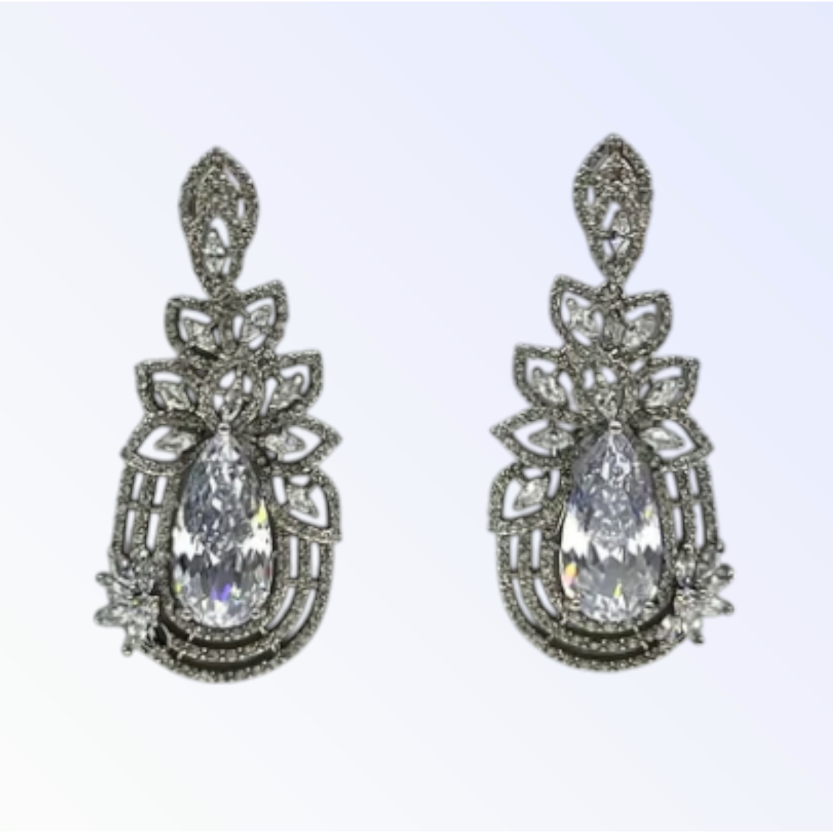 KAYLA | CUBIC ZIRCONIA DROP EARRING - Silver