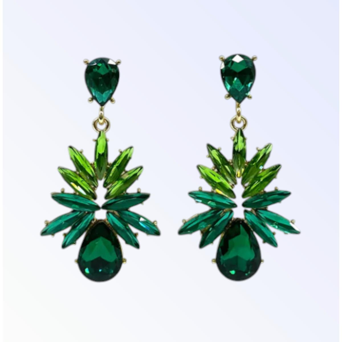 TATIANA | CRYSTAL EARRING - Emerald