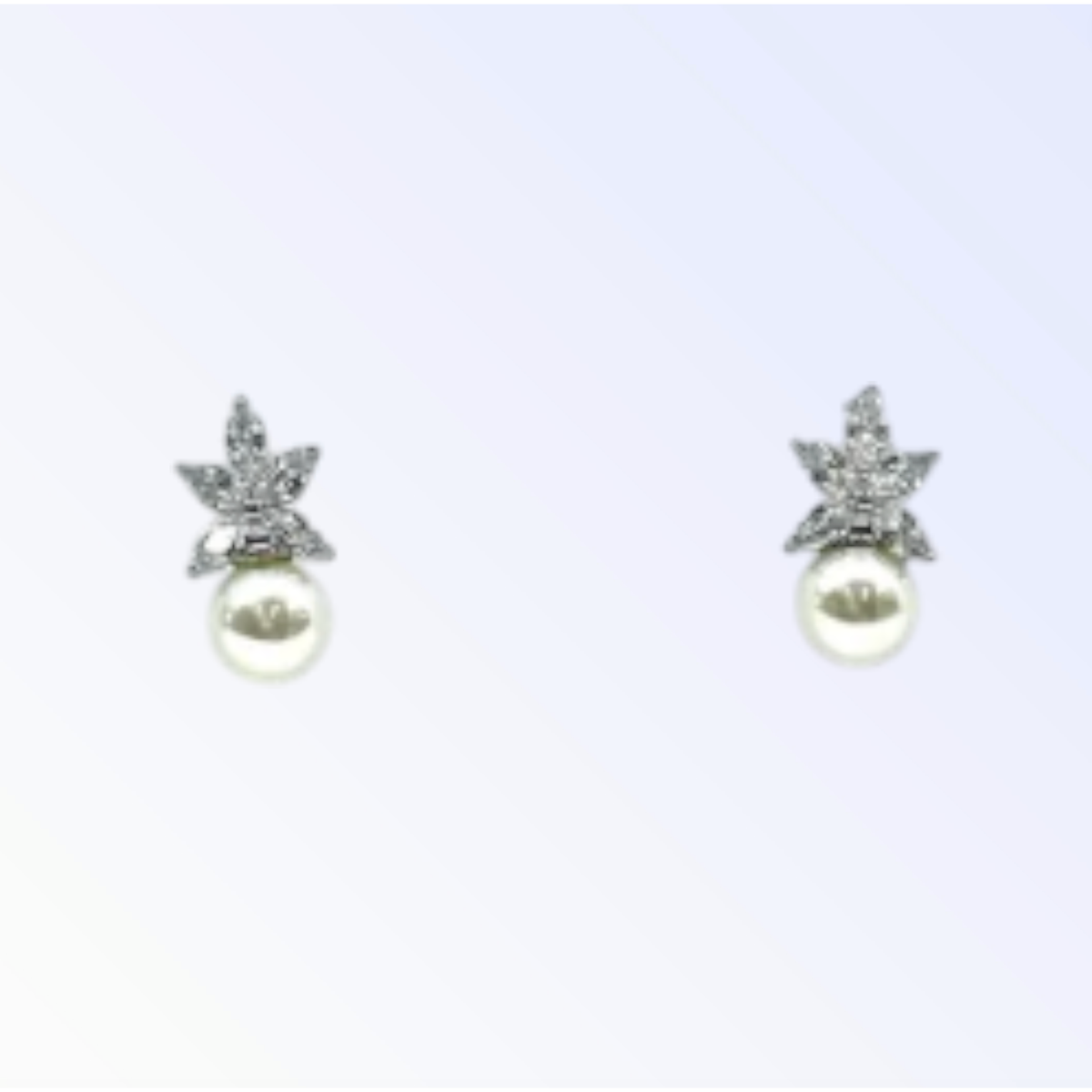 LOUISE | PEARL DROP STUD - Silver