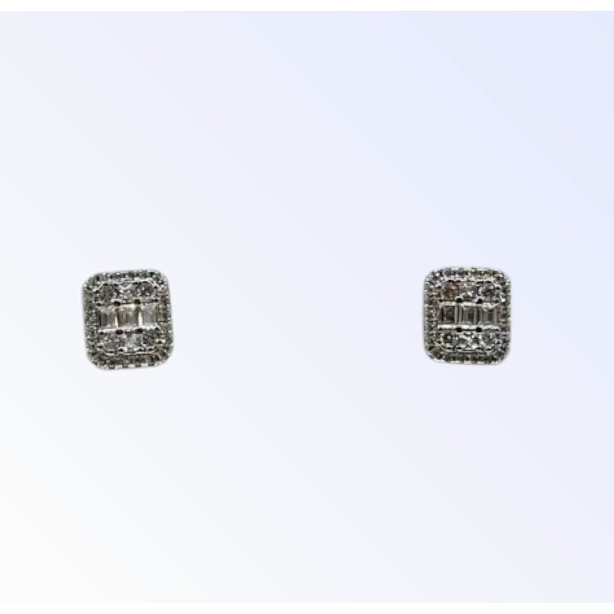 ZARA | SQAURE CRYSTAL STUD - Silver