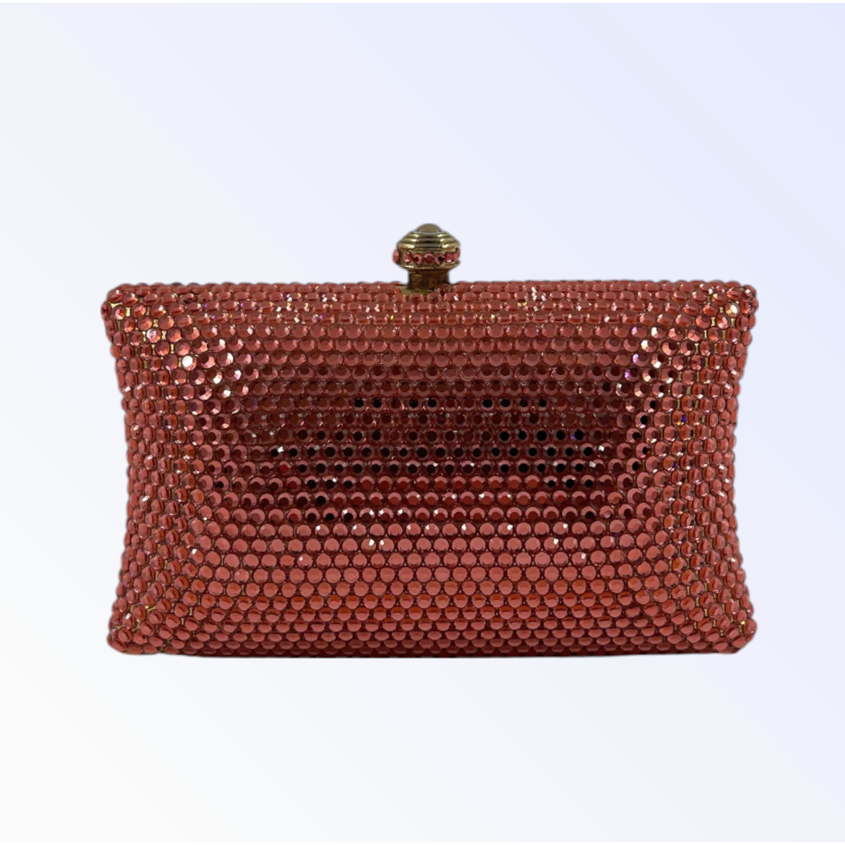 Burnt Orange Crystal Mini Clutch