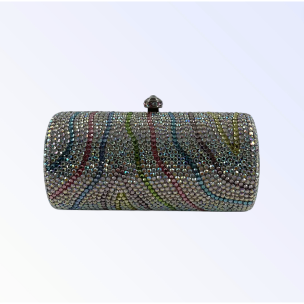 Multicolour/Silver Crystal Mini Clutch