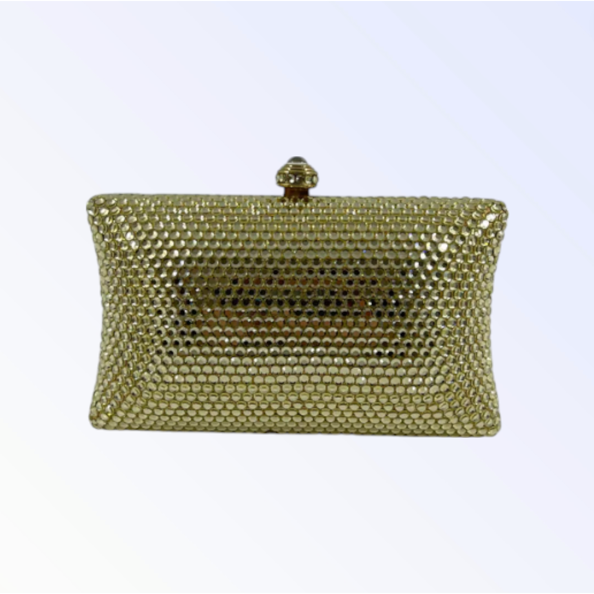 Light Gold Crystal Mini Clutch