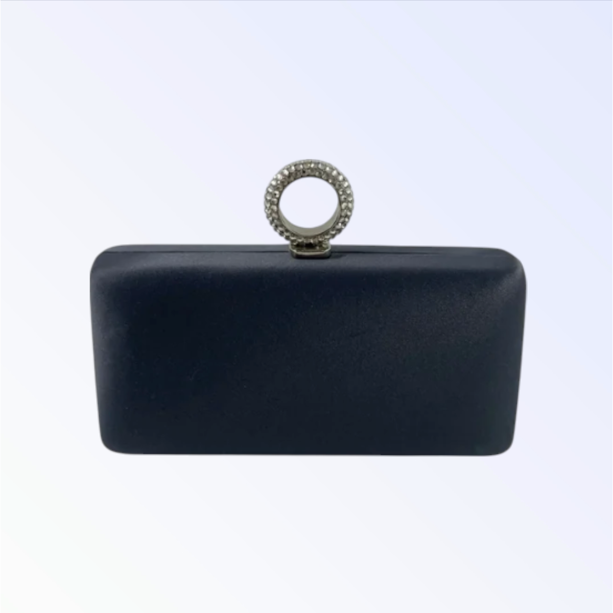 Charcoal Satin Mini Clutch