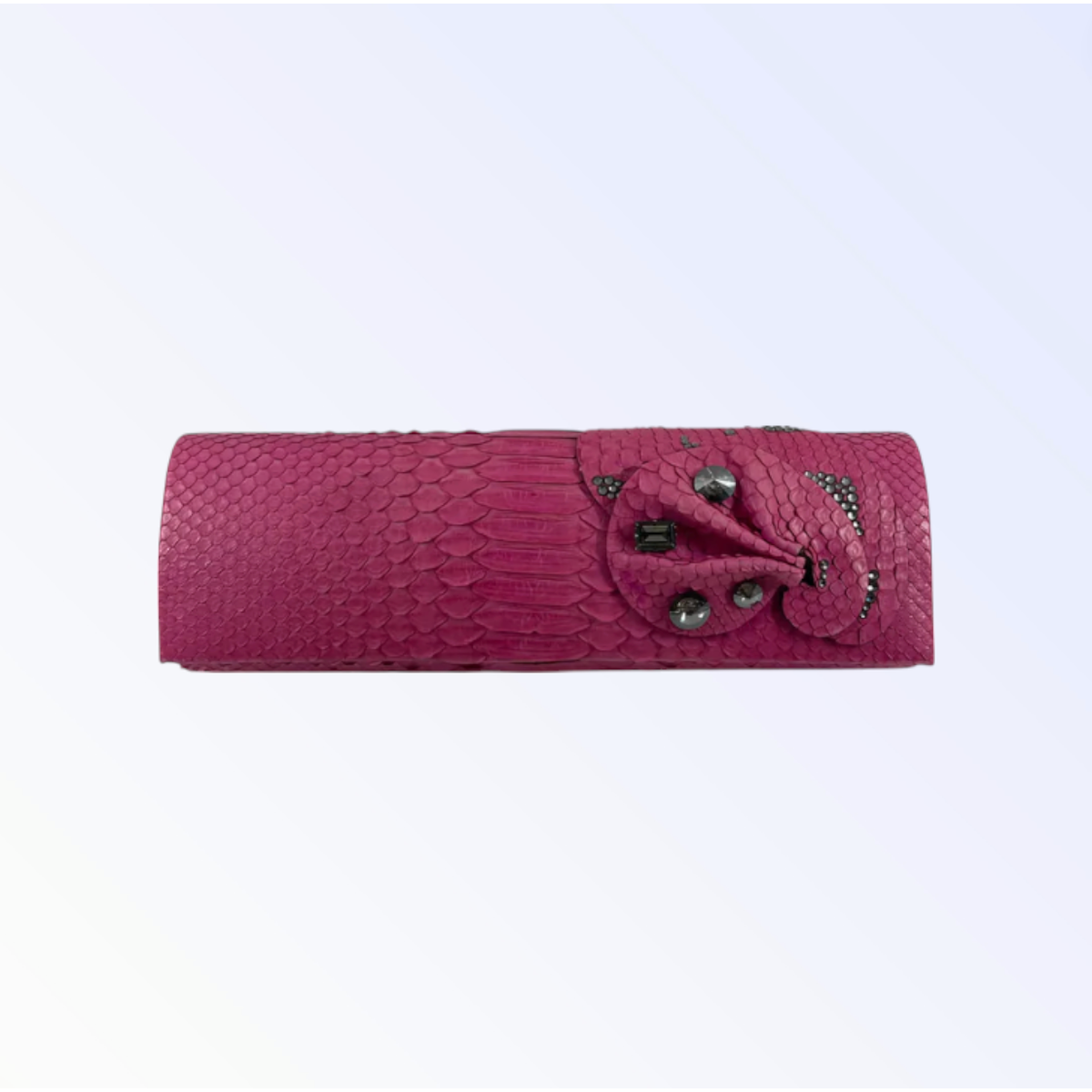 Hot Pink Snake Skin Clutch