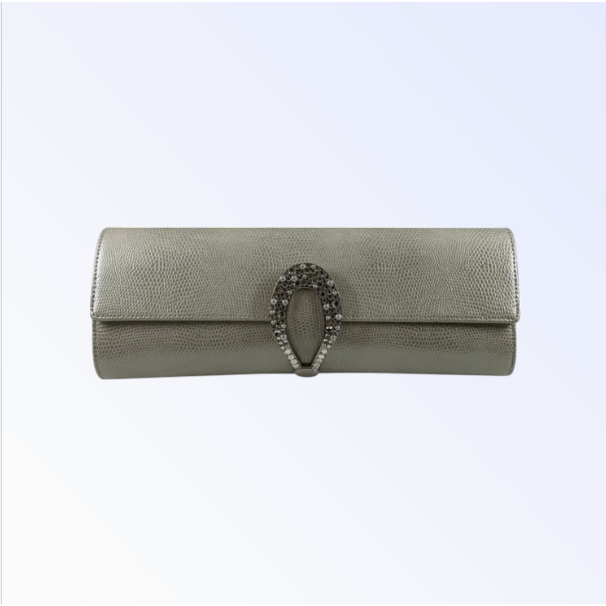 Ivory Snake Skin Clutch
