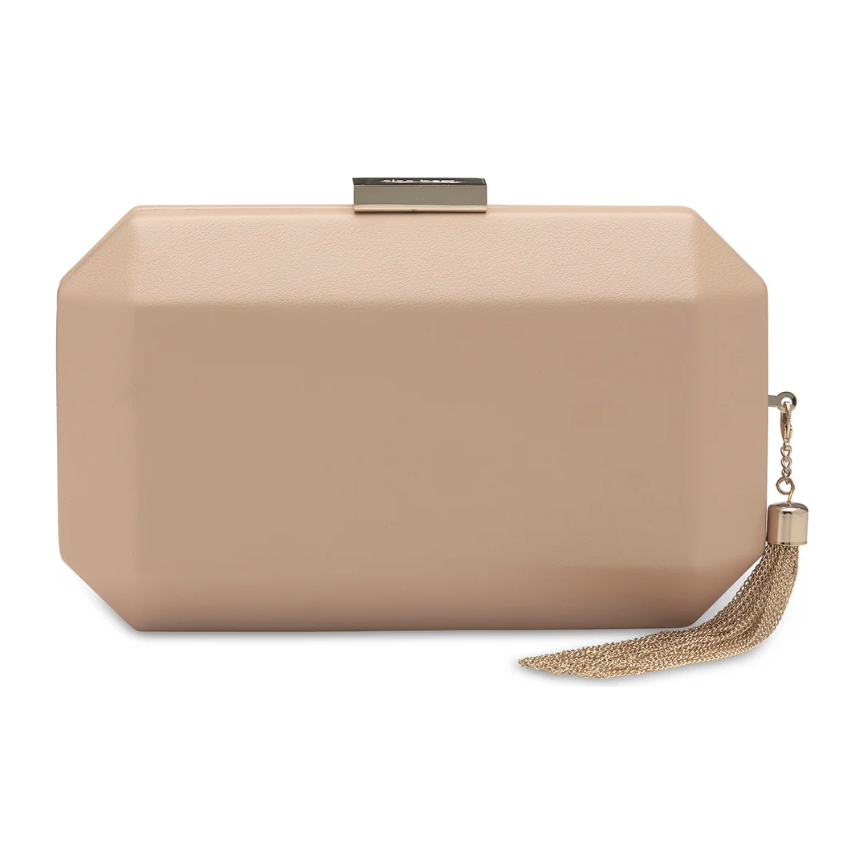 OLGA BERG | LIA FACETTED CLUTCH NATURAL