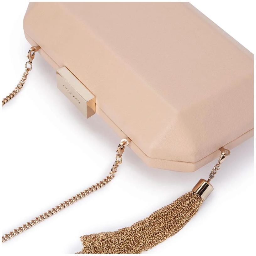 OLGA BERG | LIA FACETTED CLUTCH NATURAL