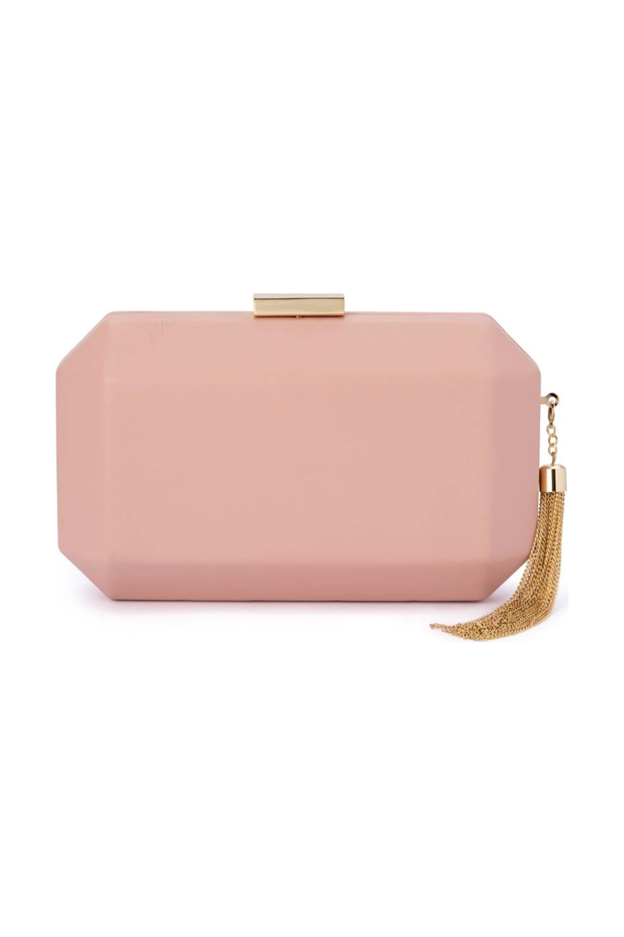 OLGA BERG | LIA FACETTED CLUTCH - Blush