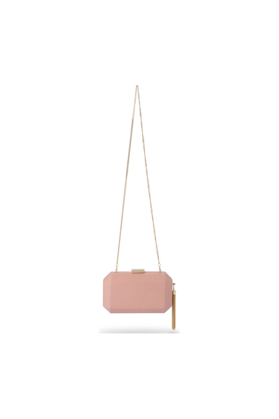 OLGA BERG | LIA FACETTED CLUTCH - Blush