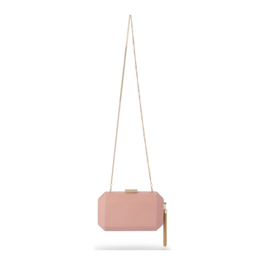 OLGA BERG | LIA FACETTED CLUTCH BLUSH