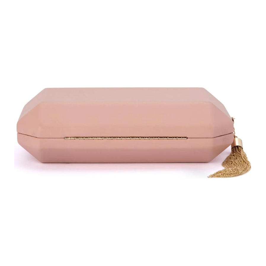 OLGA BERG | LIA FACETTED CLUTCH BLUSH
