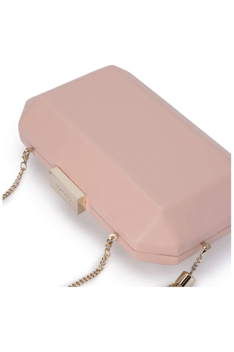 OLGA BERG | LIA FACETTED CLUTCH - Blush