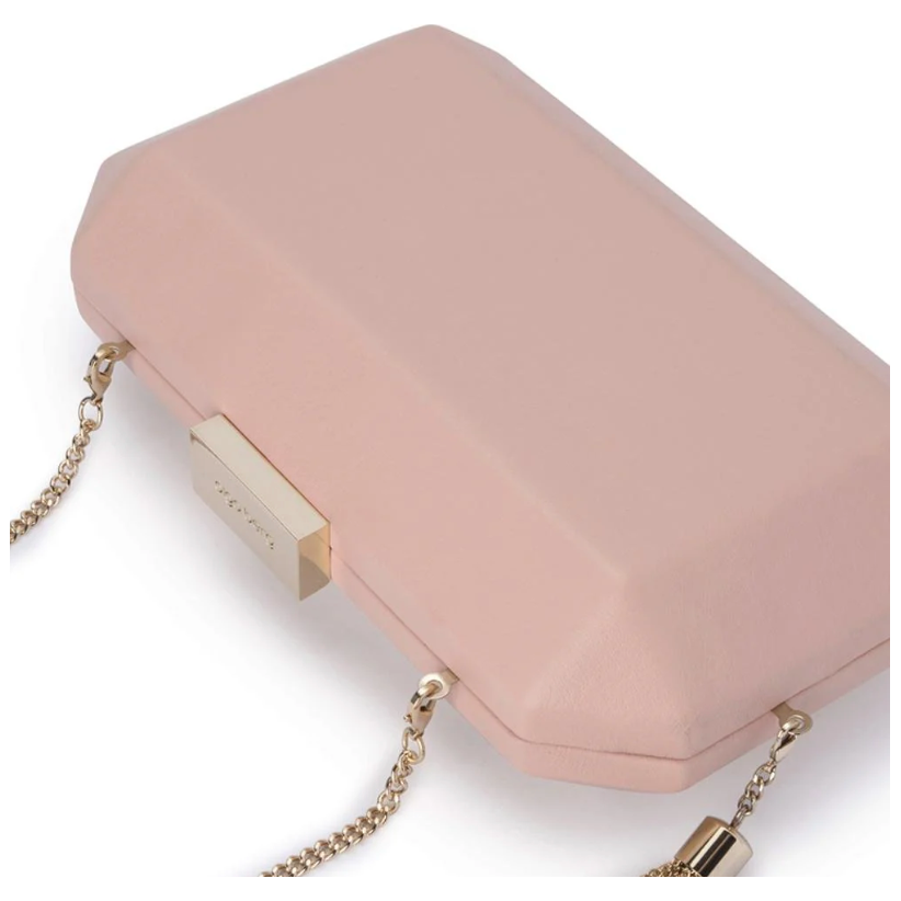 OLGA BERG | LIA FACETTED CLUTCH BLUSH