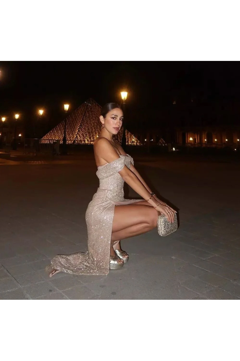 OLGA BERG | CASEY HOT FIX CLUTCH - Champagne