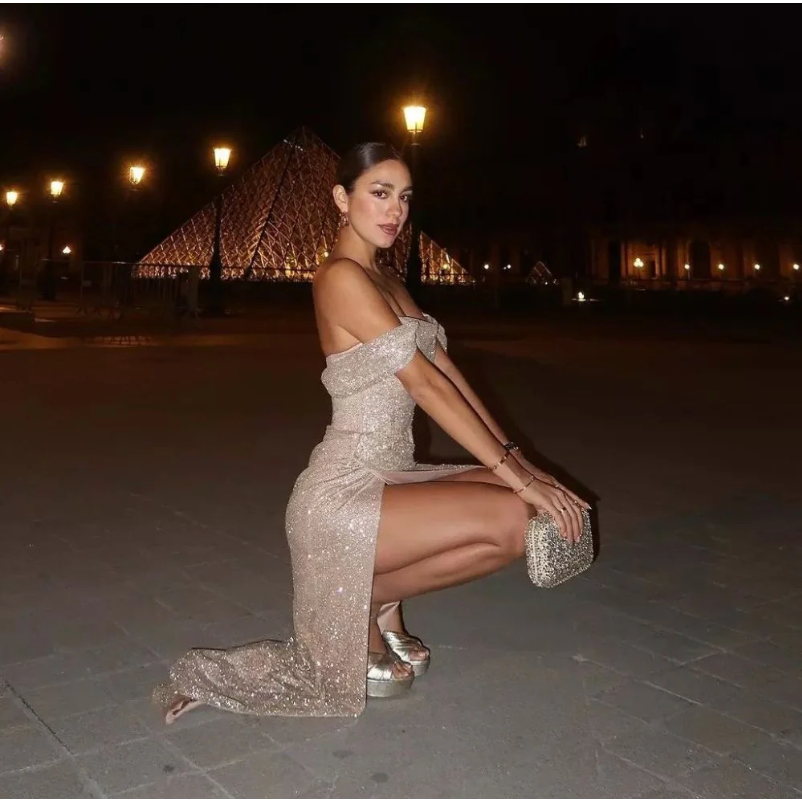 OLGA BERG | CASEY HOT FIX CLUTCH - CHAMPAGNE