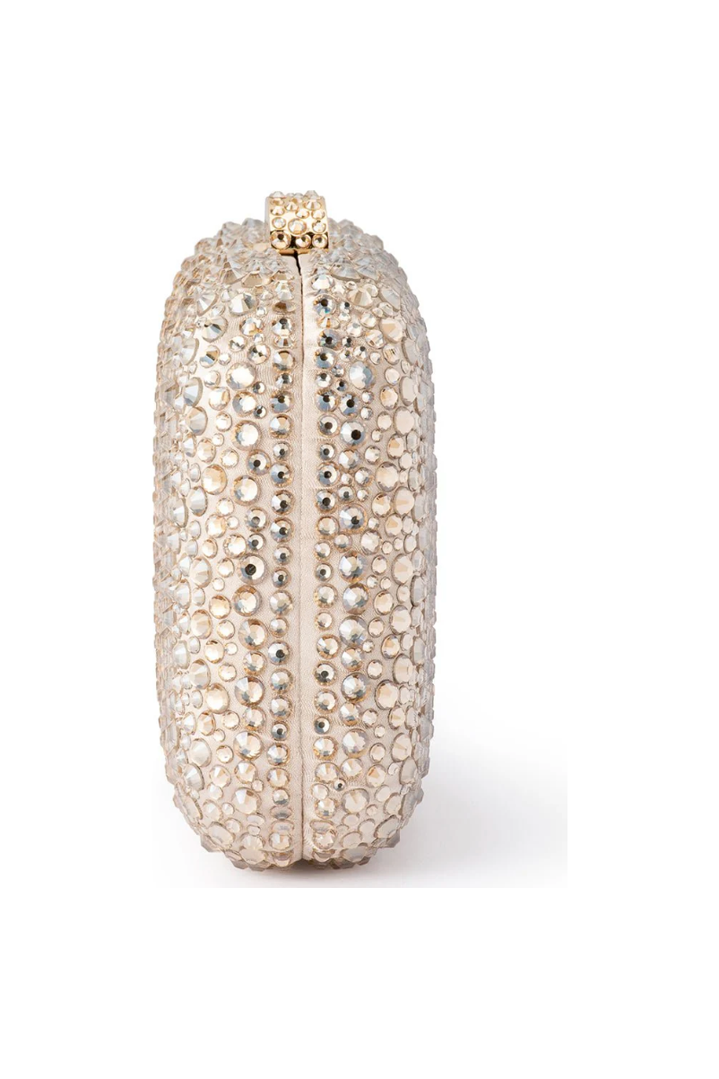 OLGA BERG | CASEY HOT FIX CLUTCH - Champagne
