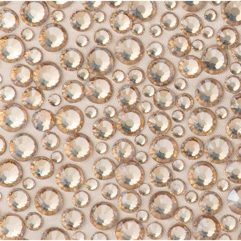 OLGA BERG | CASEY HOT FIX CLUTCH - CHAMPAGNE