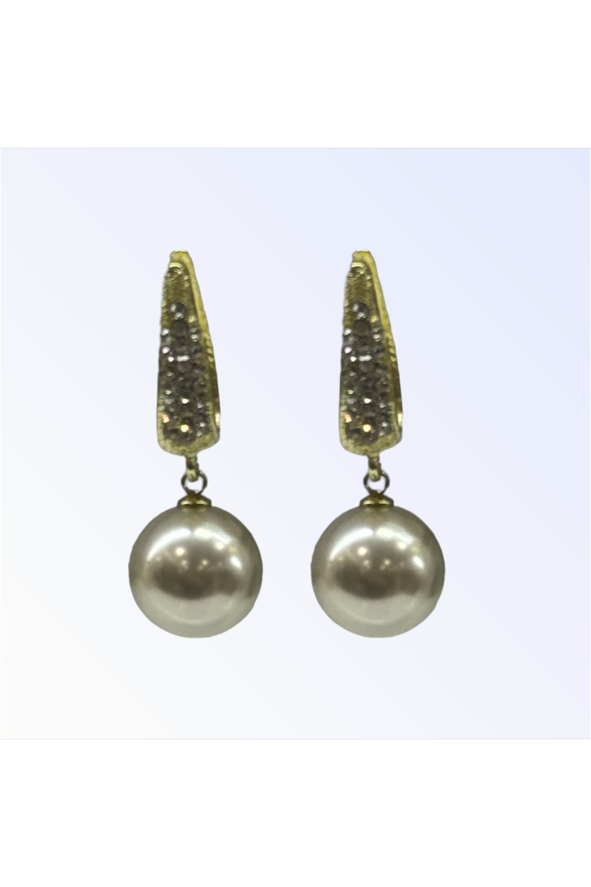 NORA | PEARL DROP EARRING - Taupe