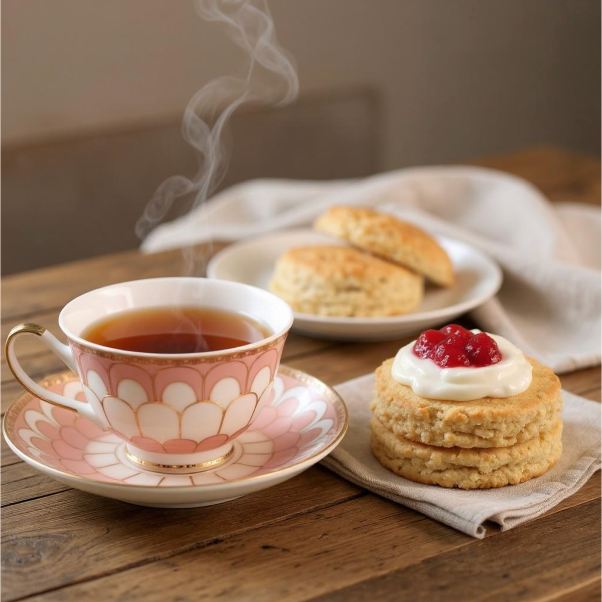 CUP & SAUCER | Pink Scallop