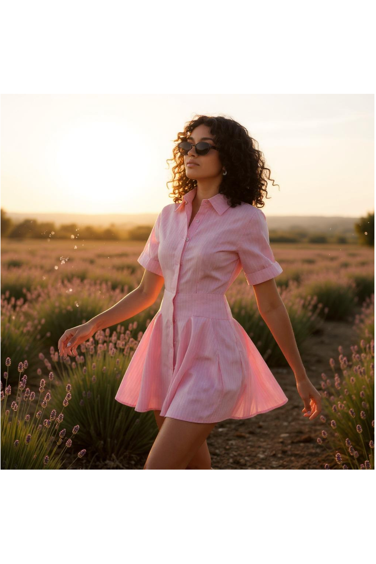 CURAAE | Rosalie Pink Mini Dress