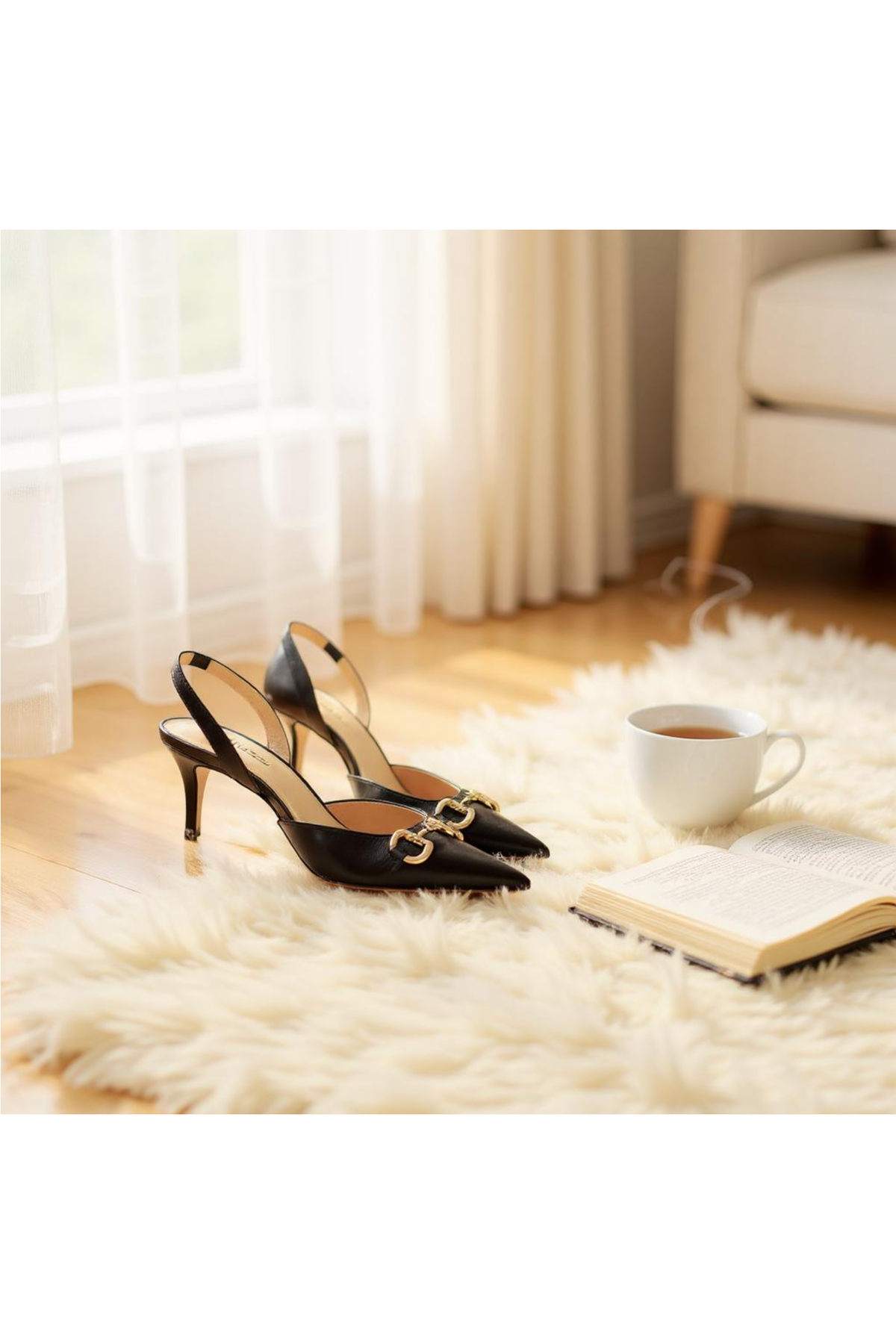 BRAZILIO | LARISSA - Black slingback