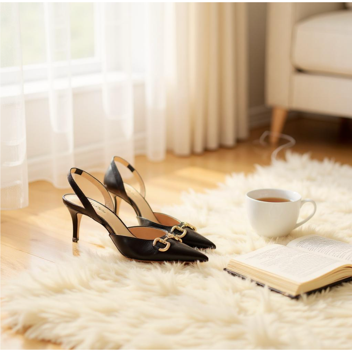 BRAZILIO | LARISSA - Black slingback